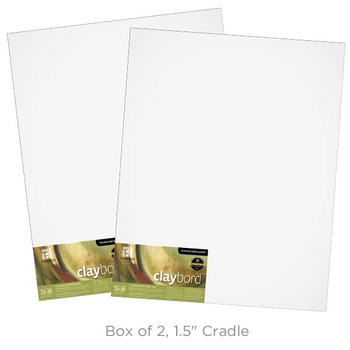 Ampersand Claybord Panel 1-1/2" Cradle - 24" x 30" (Box of 2)
