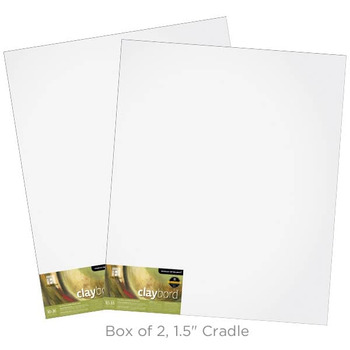 Ampersand Claybord Panel 1-1/2" Cradle  - 30" x 36" (Box of 2)
