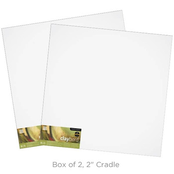 Ampersand Claybord™ Panel 2" Deep Cradle (Pack of 2) 36x36"