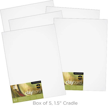 Ampersand Claybord Panel 1-1/2" Cradle - 18" x 24" (Box of 5)