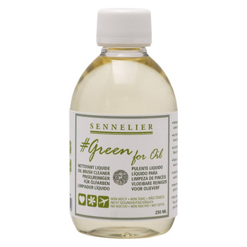 Sennelier #Green for Oil Mediums - Solvent-Free Brush Cleaner, 250ml