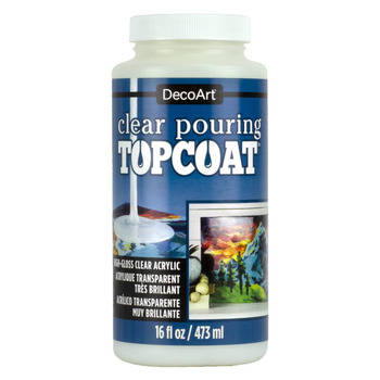 DecoArt Acrylic Paint Clear Pouring Top Coat, 16oz