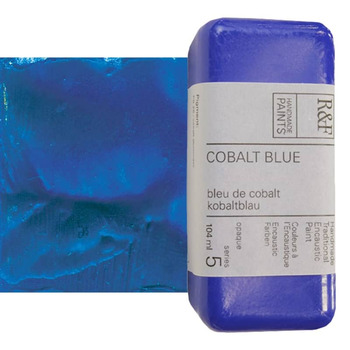 R&F Encaustic Handmade Paint 104 ml Block - Cobalt Blue