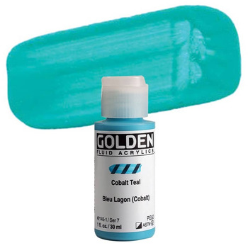 Golden Fluid Acrylic 1 oz Bottle Cobalt Teal