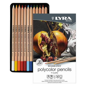 Lyra Rembrandt Polycolor Colored Pencils Tin Set of 12