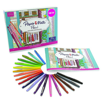 Paper Mate Flair Pen Fabulous Closets Coloring Kit