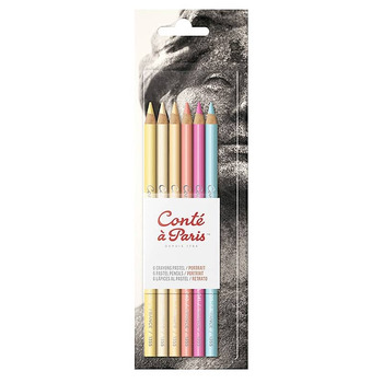 Conté Pastel Pencils Set of 6, Portrait Colors