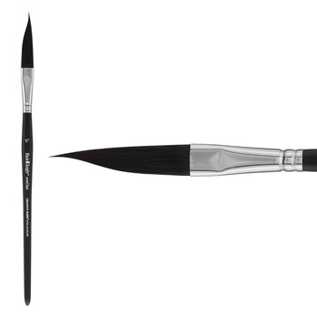 Creative Mark Black Knight Sword Liners Synthetic Brush Short Handle 1/2"