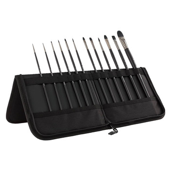Black Swan Value Set of 12 Brushes with Zippered Easel Case