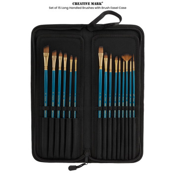 Creative Mark Brushes Set of 15 with Brush Easel Case