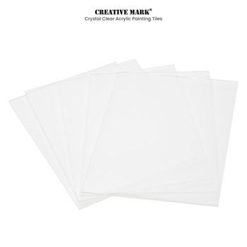 Crystal Clear Acrylic Painting Tiles Pack of 5 5x5"