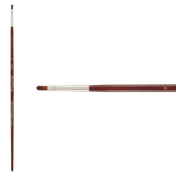 Mimik Kolinsky Synthetic Sable Long Handle Brush, Filbert Size #2