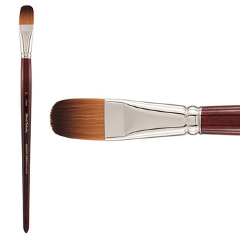 Mimik Kolinsky Synthetic Sable Long Handle Brush, Filbert Size #22