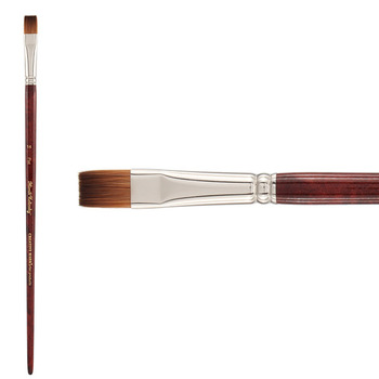 Mimik Kolinsky Synthetic Sable Long Handle Brush, Flat Size #14