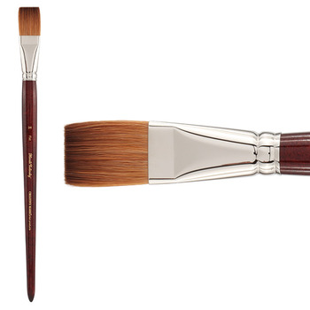 Mimik Kolinsky Synthetic Sable Long Handle Brush, Flat Size #24