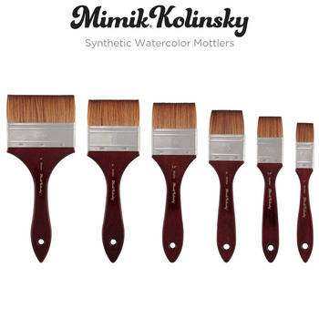 Mimik Kolinsky Synthetic Watercolor Mottler Brushes