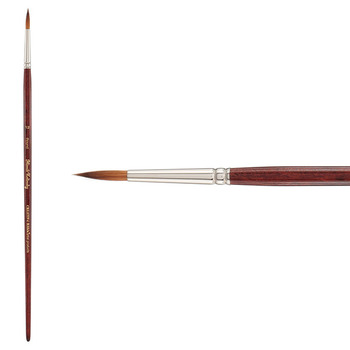 Mimik Kolinsky Synthetic Sable Long Handle Brush, Round Size #12