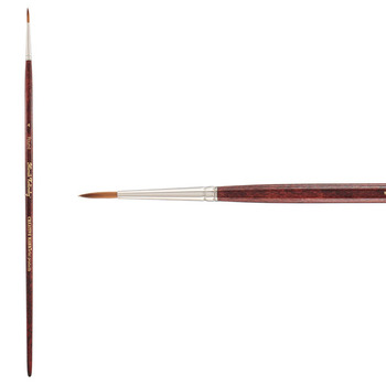 Mimik Kolinsky Synthetic Sable Long Handle Brush, Round Size #4