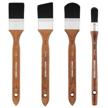 Creative Mark Muscle Long Handle Brush Set of 4, 2" & 20mm Brushes