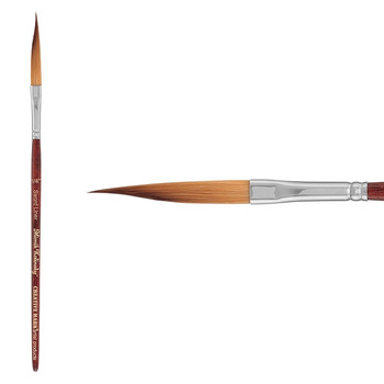 Mimik Kolinsky Synthetic Sable Short Handle Brush, Sword Liner Size 1/4"
