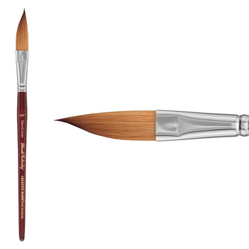 Mimik Kolinsky Synthetic Sable Short Handle Brush, Sword Liner Size 3/4"