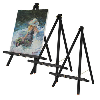 3-Pack Thrifty Black Wood Tabletop Display Easels by Creative Mark