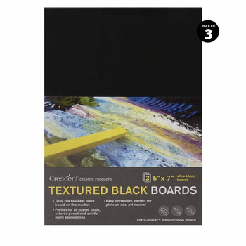 Crescent #8 Textured Black Mounting Board 5"x7" (Pack of 3)