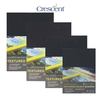 Crescent Textured Black Art Boards