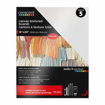 Crescent #113 Canvas Board Single Thick, 16"x20" (Pack of 5)