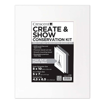 Crescent Create & Show Conservation Kit 8"x10" - Opening 4.5"x 6.5" Super White