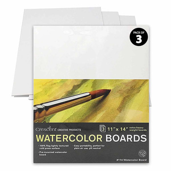 Crescent #114 Watercolor Board Cold Press 11"x14" (3-Pack)