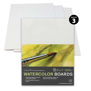 Crescent #114 Watercolor Board Cold Press 5"x7" (3-Pack)