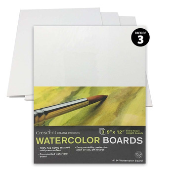 Crescent #114 Watercolor Board Cold Press 9"x12" (3-Pack)