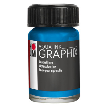 Marabu Graphix Aqua Ink - Cyan (056), 15ml
