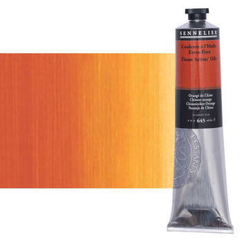 Sennelier Artists' Extra-Fine Oil - Chinese Orange, 200 ml Tube