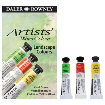 Daler-Rowney Artists' Watercolour Set of 3 Landscape Colours, 5ml Tubes