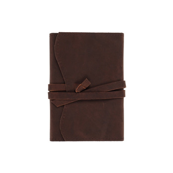 Opus Genuine Leather Journal Wrap 4" x 6" Dark Brown