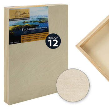 Da Vinci Pro Birch Wood Panel 3"x3", 1-5/8" Deep (Box of 12)