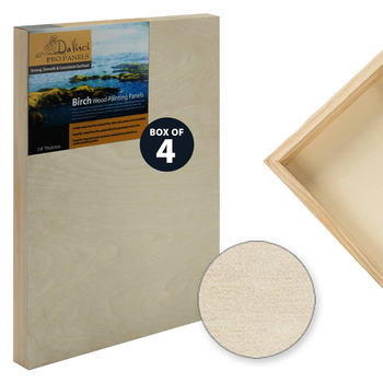 Da Vinci Pro Birch Wood Panel 18"x18", 7/8" Deep (Box of 4)