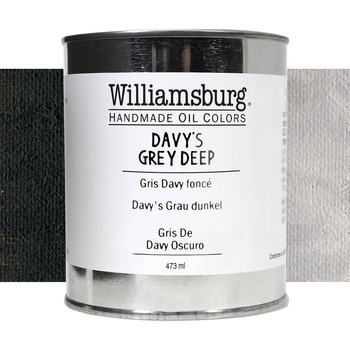 Williamsburg Handmade Oil Paint - Davys Grey Deep, 473ml Can
