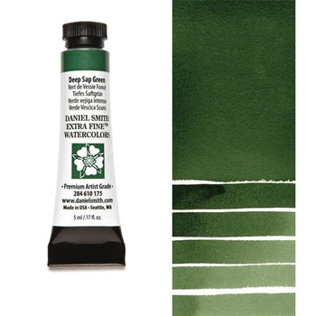 Daniel Smith Extra Fine Watercolor - Deep Sap Green, 5 ml Tube