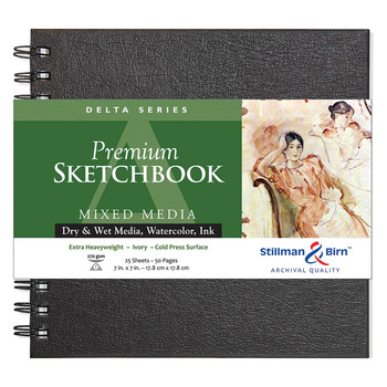 Stillman and Birn Premium Delta Wirebound Sketchbook - 7”x7” (25-Sheets)