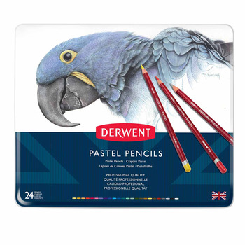 Derwent Pastel Pencils Tin Set of 24 - Assorted Colors