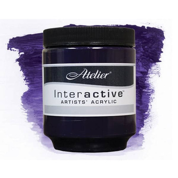 Interactive Professional Acrylic 250 ml Jar - Dioxazine Purple