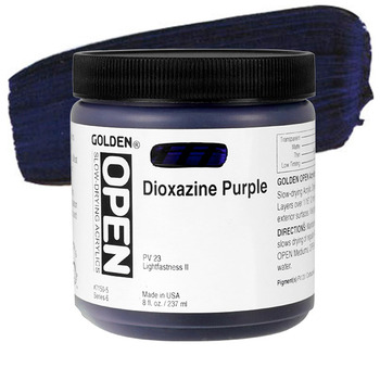 GOLDEN Open Acrylic Paints Dioxazine Purple 8 oz