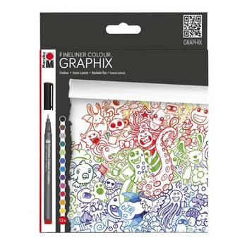 Marabu Graphix Fine Liner Doodle Supreme Set Of 12