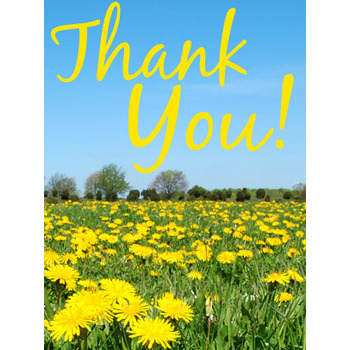 Thank You Art eGift Card - Field of Yellow Flowers eGift Card