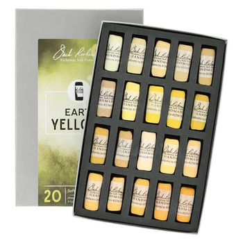 Richeson Hand-Rolled Soft Pastels Set of 20 Earth Yellows