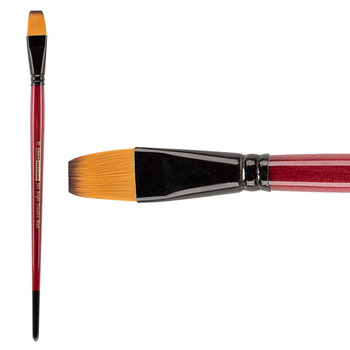 Ebony Splendor Synthetic Teijin Brush Long Handle Brush Bright #18