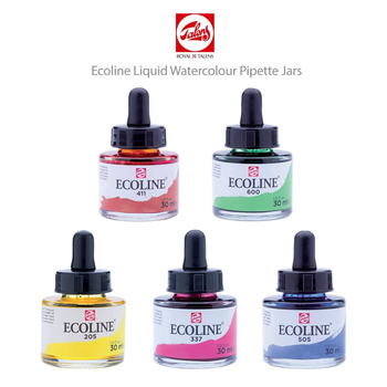 Ecoline Liquid Watercolour Pipette Dropper Bottles By Talens
